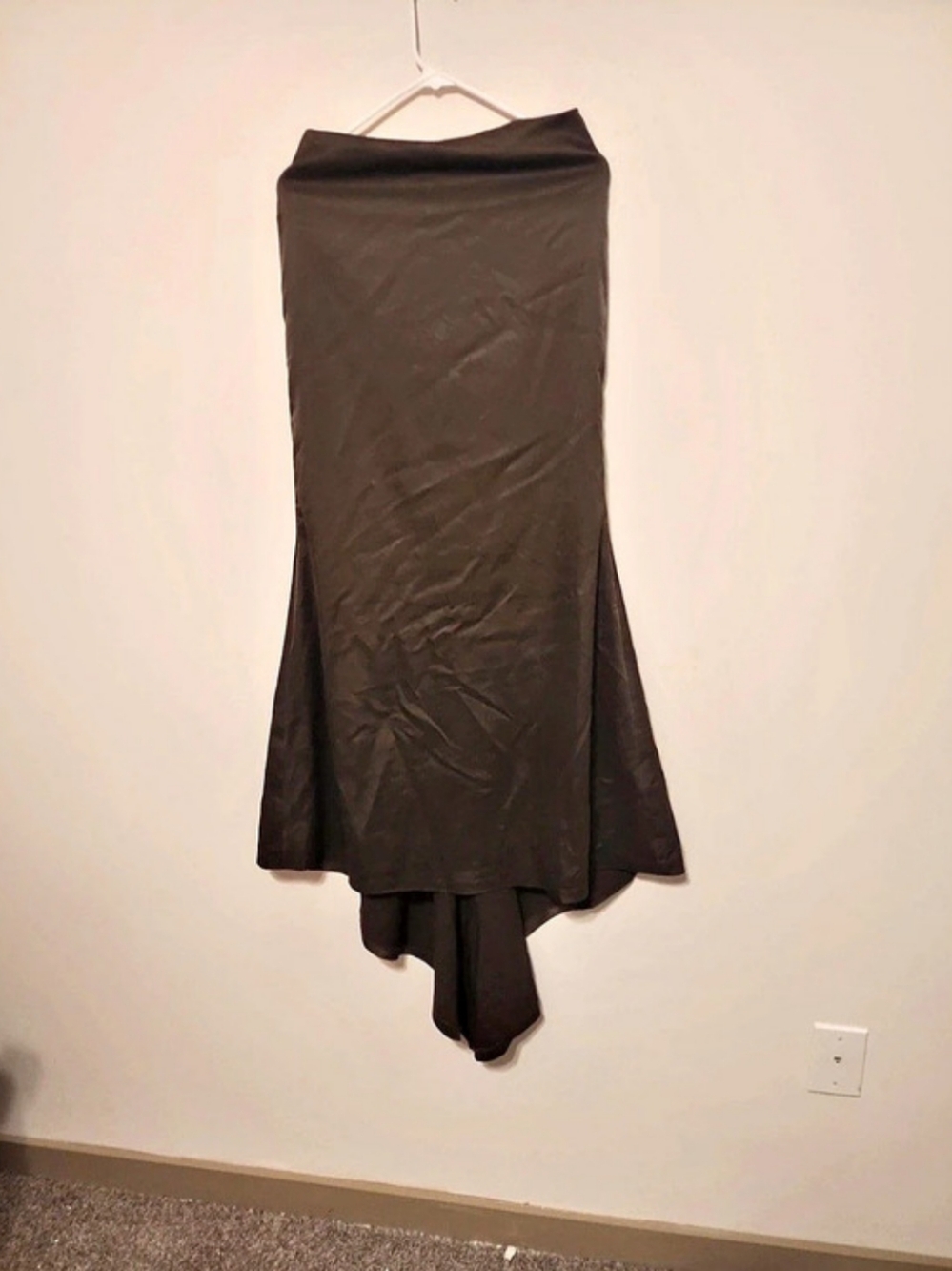 Brown Asymmetrical Maxi Skirt Like New
